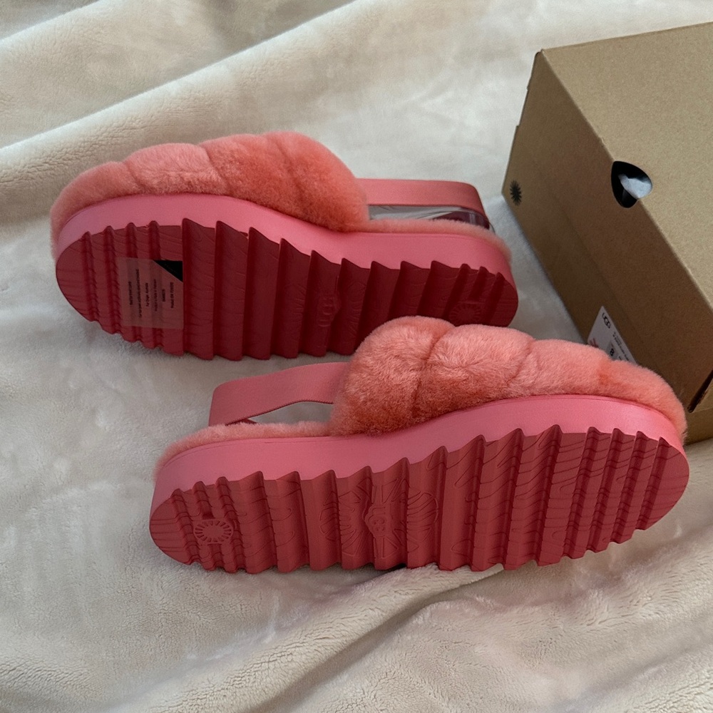 UGG Coral Fluffy Slide Sandals - Picture 3 of 4